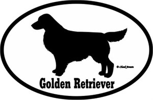 Golden Retriever Bumper Sticker Euro