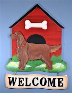 Irish Setter Welcome Sign