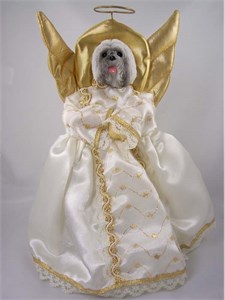 Lhasa Apso Angel Christmas Tree Topper