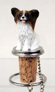 Papillon Bottle Stopper (Brown & White)