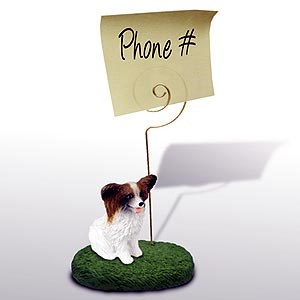 Papillon Note Holder (Brown & White)