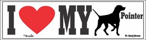 Pointer Bumper Sticker I Love My
