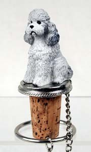 Poodle Bottle Stopper (Gray Sport cut)
