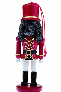 Poodle Ornament Nutcracker (Black)