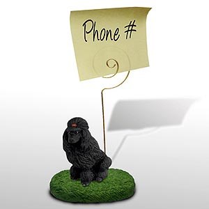 Poodle Note Holder (Black)