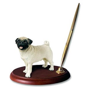 Pug Pen Holder (Fawn)
