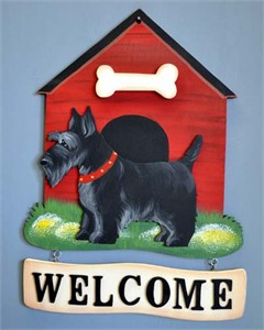 Scottish Terrier Welcome Sign