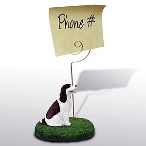 Springer Spaniel Note Holder (Liver & White)