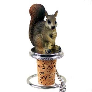 Squirrel Bottle Stopper (Red)